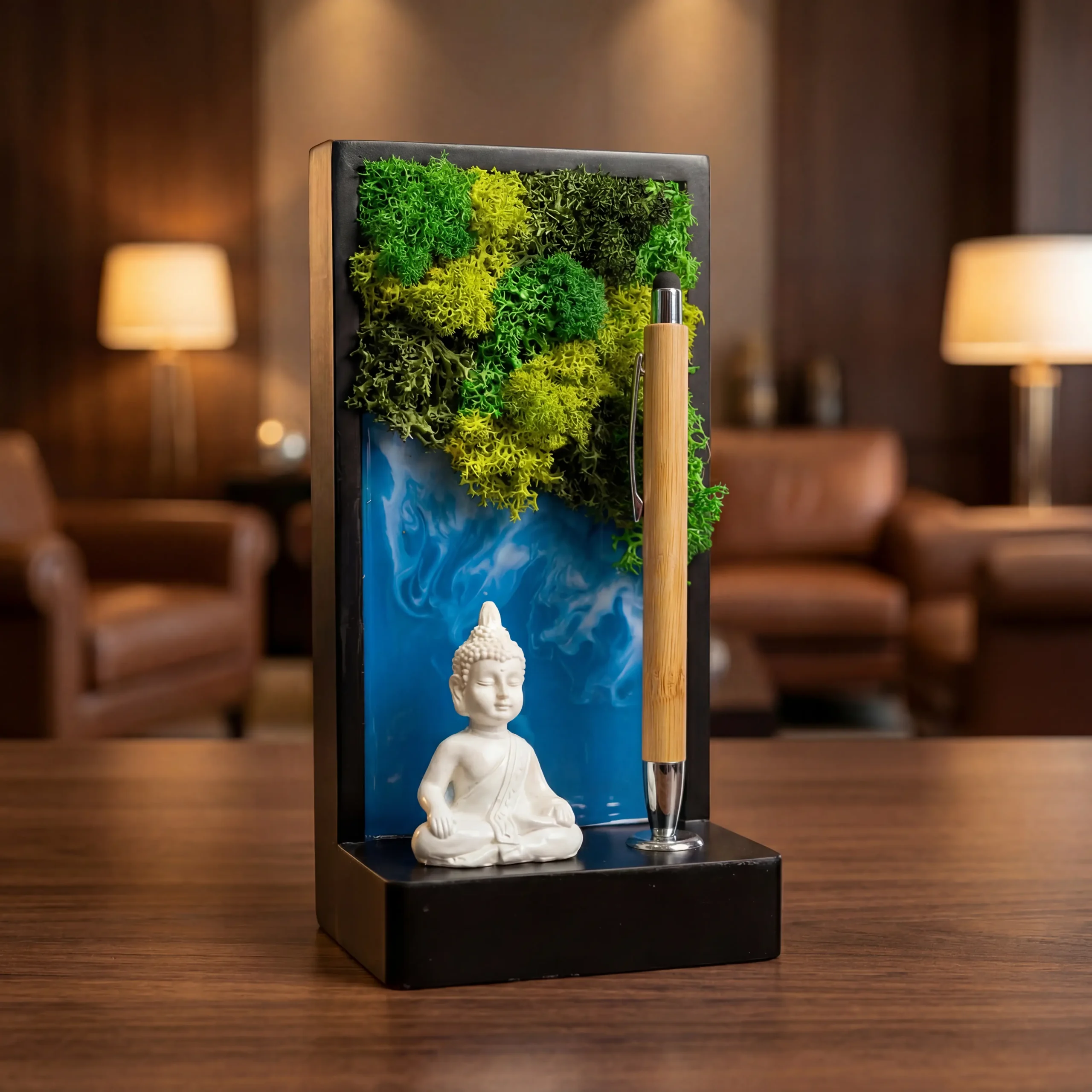 Forest Aqua Buddha Pen Stand, exact FPS53A-Budhha alternate view