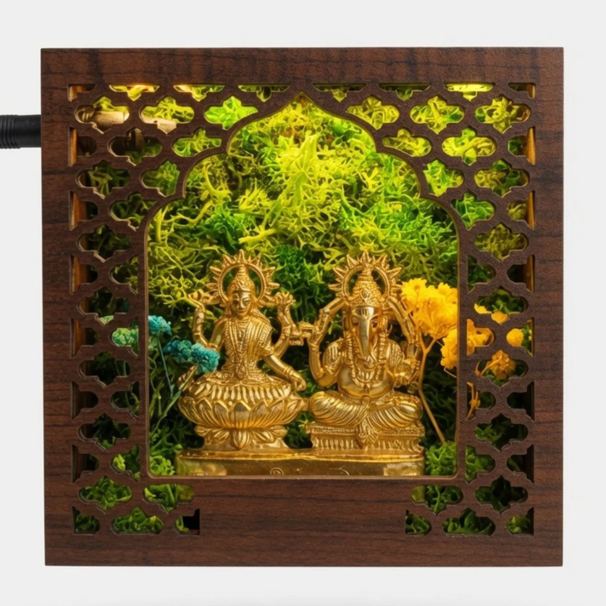 Exact Fnamah55(L)-LG 5-inch steel Laxmi–Ganesh photograph
