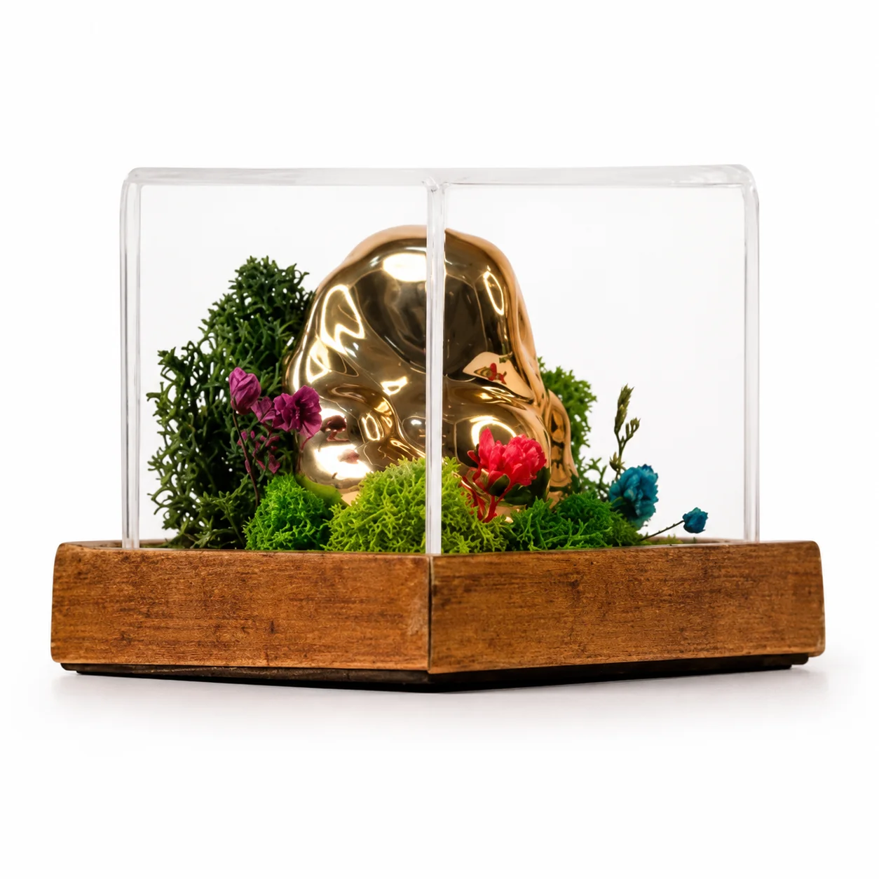 Exact FTERRA22-CI miniature Ganesha scene under acrylic, side view