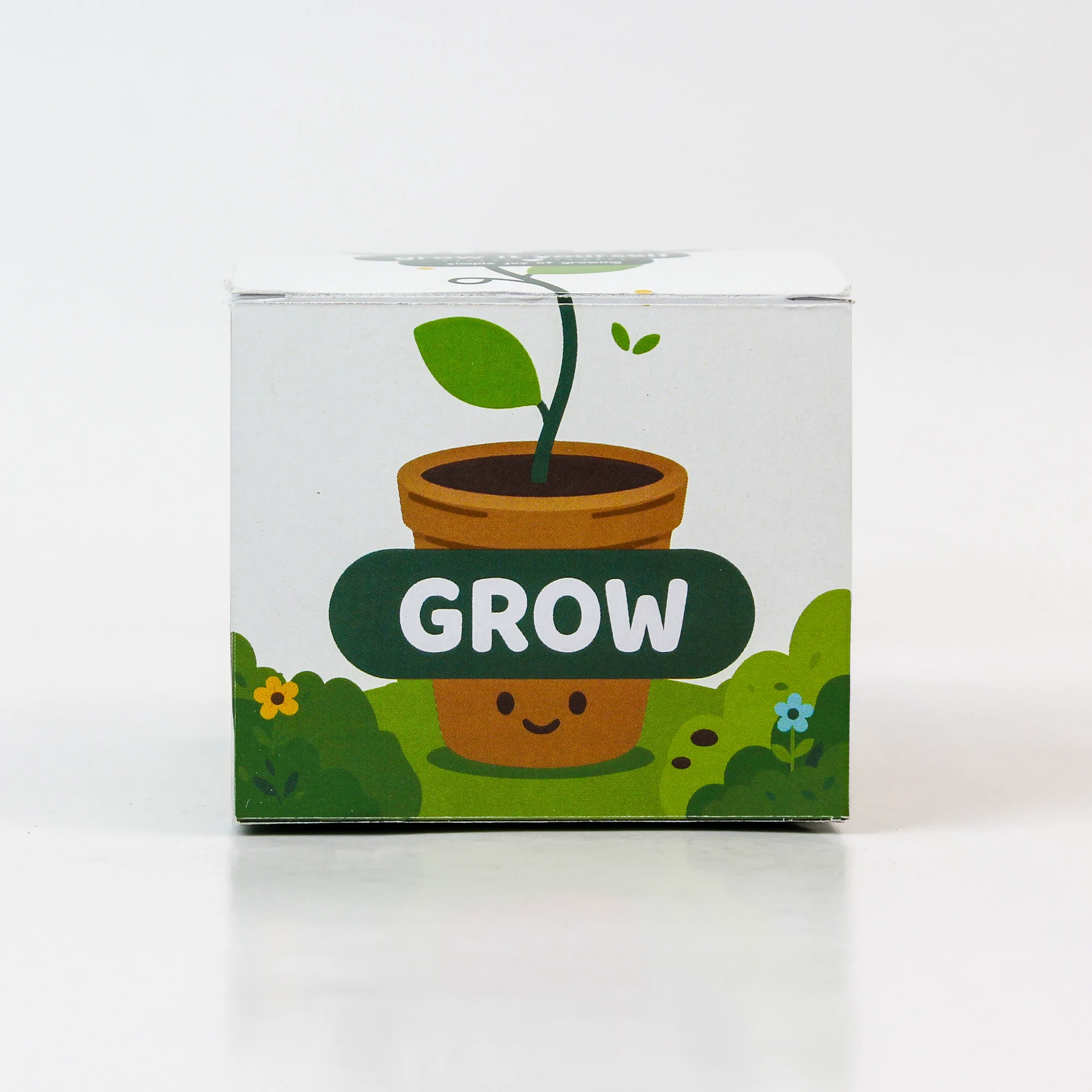 Front of the printed Grow Mini box shown with BC31