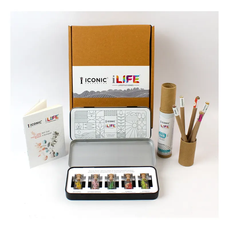 Forest vial kit for Iconic Properties — corporate gifting project by bioQ