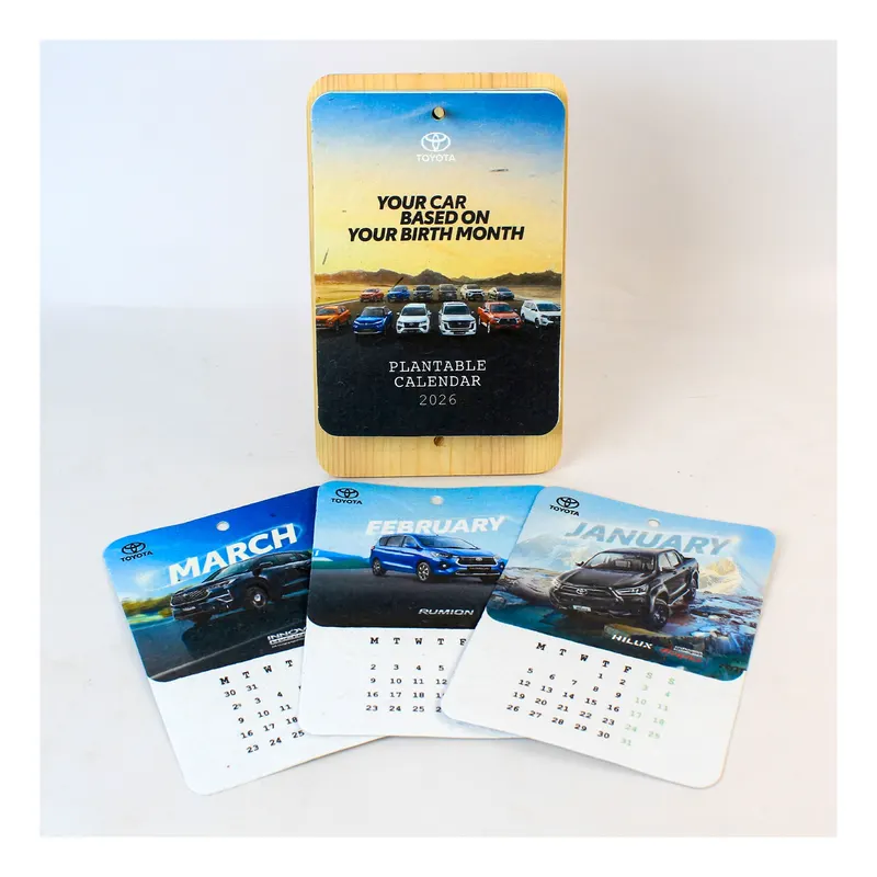 Plantable calendar for Toyota — corporate gifting project by bioQ
