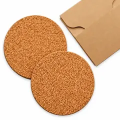 Set of two cork coasters