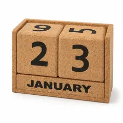 Cork block calendar