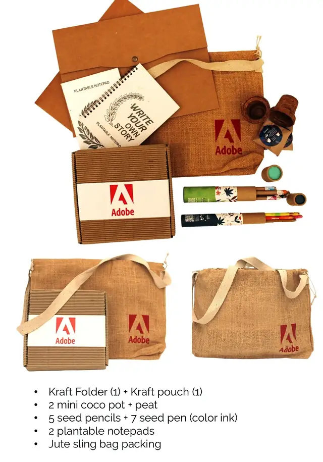 Six pieces, one jute bag