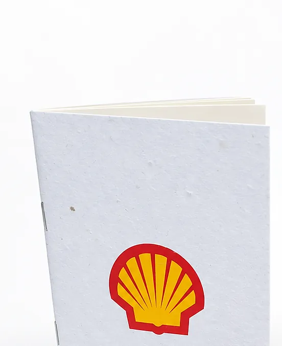 The seed-paper notepad with the pecten