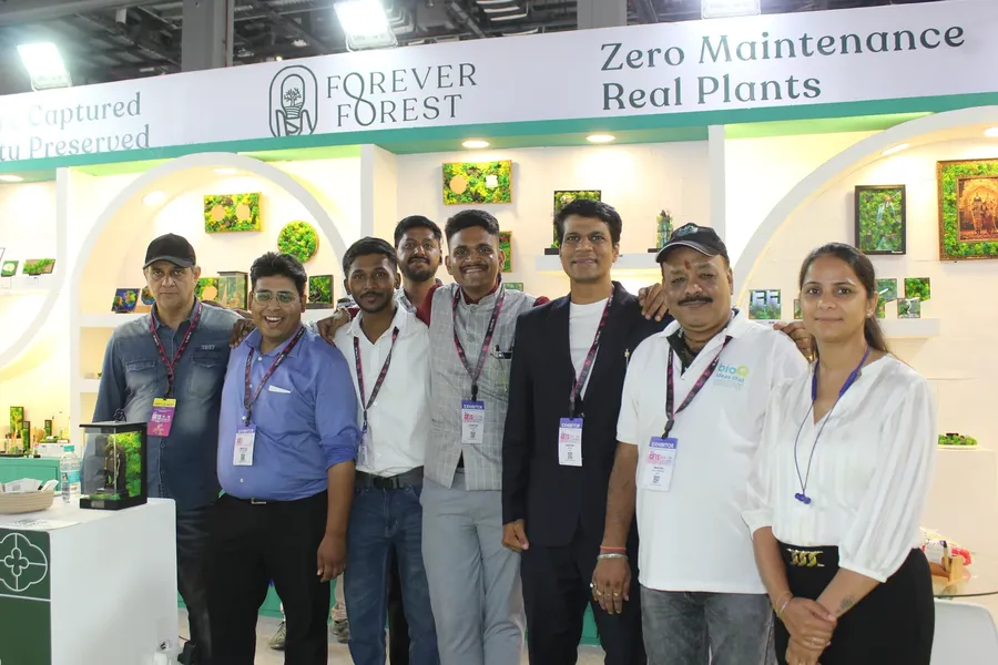 The bioQ team at its Forever Forest stall at Gifts World Expo 2025