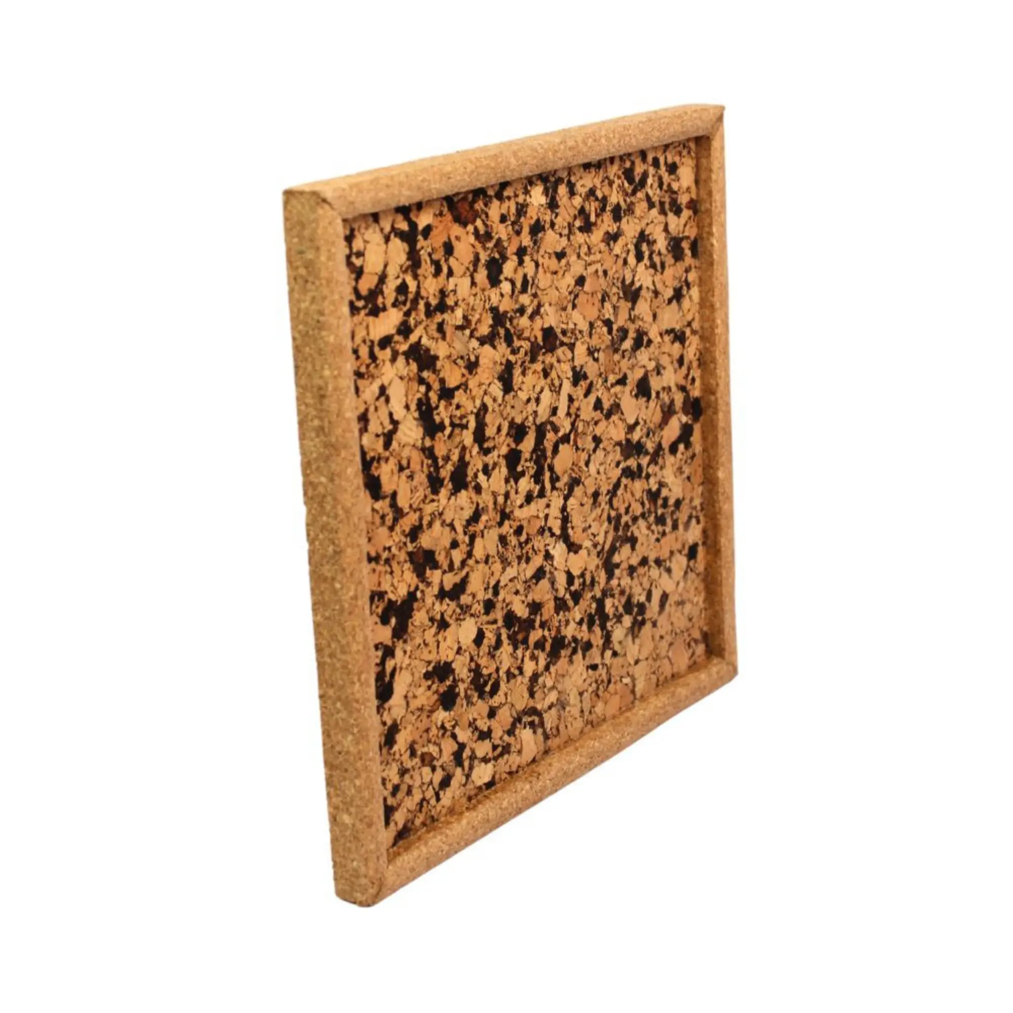Cork-facing tray with a rigid MDF core