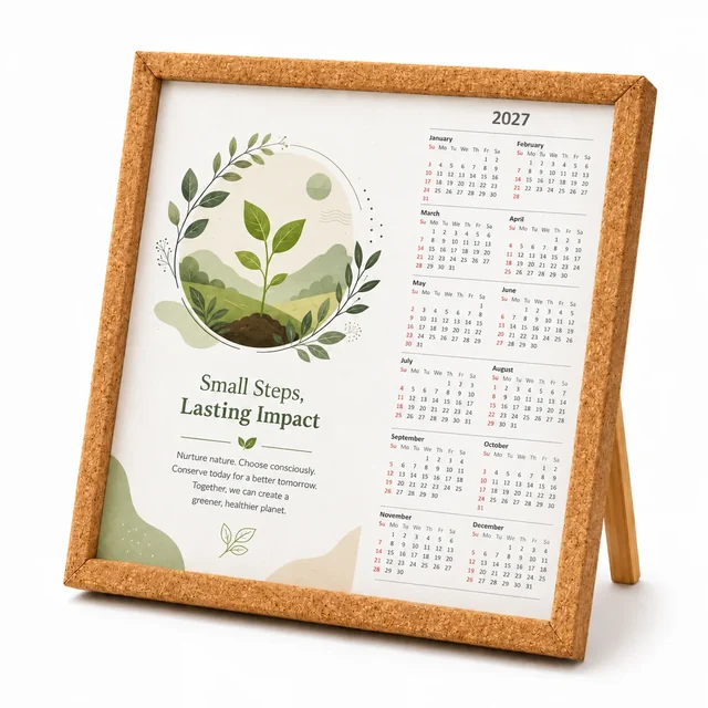 Cork Frame Calendar