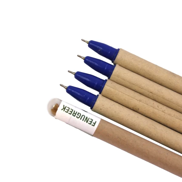 bioQ Plantable Eco Seed Pen | Eco-Friendly Paper Pen | 5x Less Plastic | Blue Ink | BG10 | Quantity: 1 | Transparent Water-Soluble Capsule