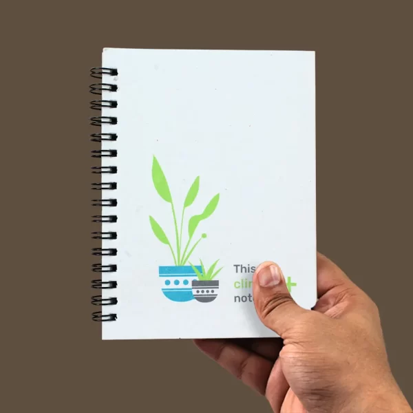 bioQ Enviro Scribe Plantable Wire-O Notebook | 4"x 6" | 144 Plain Pages | Beautiful Cover Design | Eco-Friendly Notebook | Wired Binding | BG25-W - Image 3