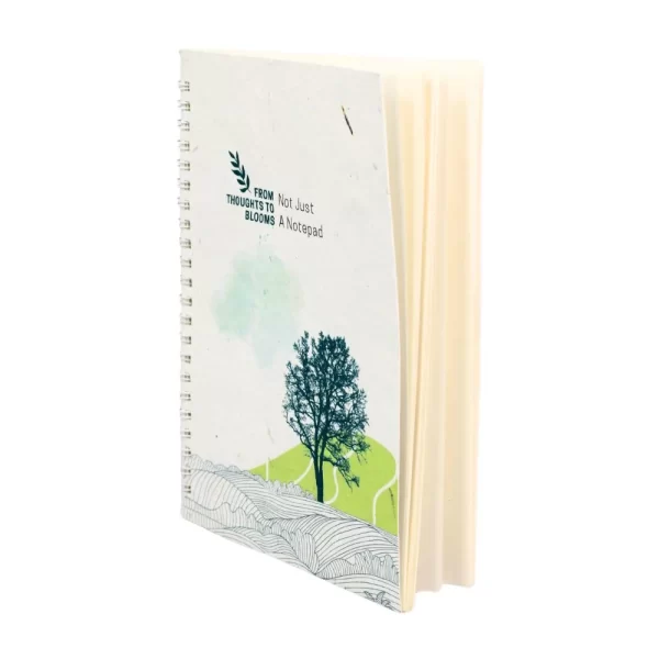 bioQ Inspire Write Plantable Notebook A5 | 100 Ruled Pages | Eco-Friendly Notebook with Beautiful Cover Design | Sustainable Stationery | BG26-W - Image 2