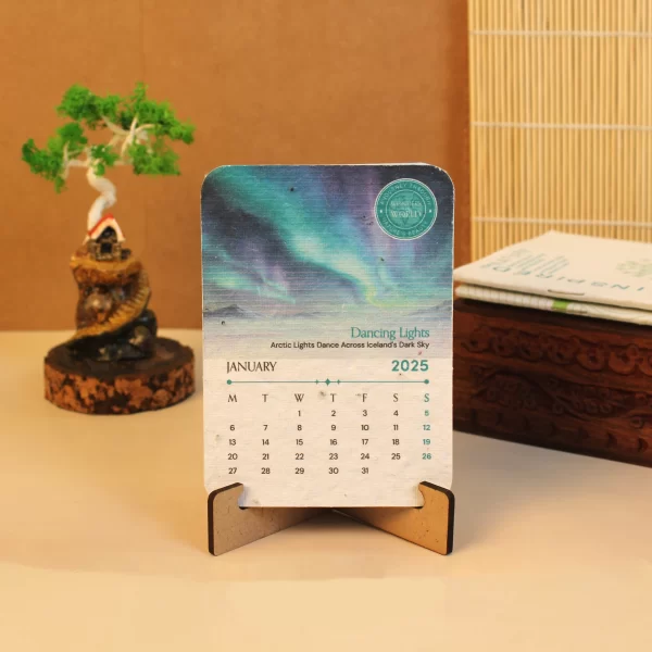 bioQ Plantable Calendar with MDF Stand | 3.5"x5" Eco-Friendly Calendar | 13 Seed Paper Flaps | Stunning Designs | BG60 - Image 13