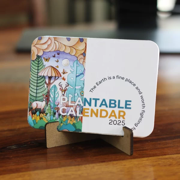 bioQ Plantable Calendar with MDF Stand | 3.5"x5" Eco-Friendly Calendar | 13 Seed Paper Flaps | Stunning Designs | BG60 - Image 8