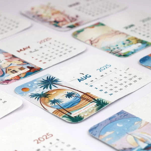 bioQ Plantable Calendar with MDF Stand | 3.5"x5" Eco-Friendly Calendar | 13 Seed Paper Flaps | Stunning Designs | BG60 - Image 6