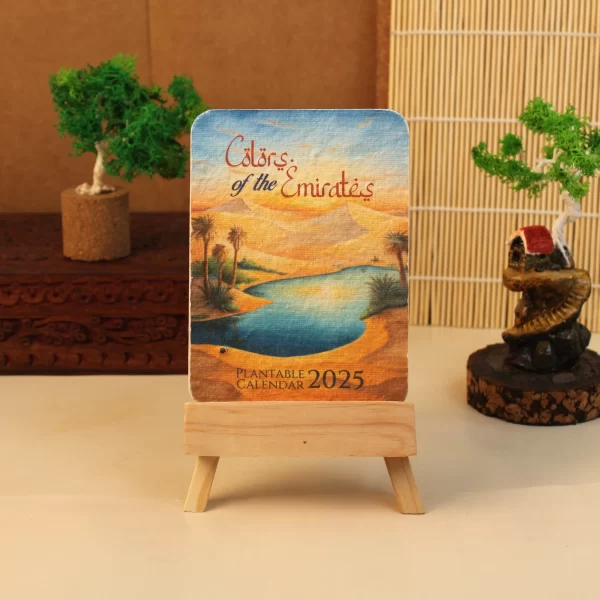 bioQ Plantable Calendar with Wooden Easel Stand | 3.5"x5" Eco-Friendly Calendar | 13 Seed Paper Flaps | Stunning Designs | BG61 - Image 12