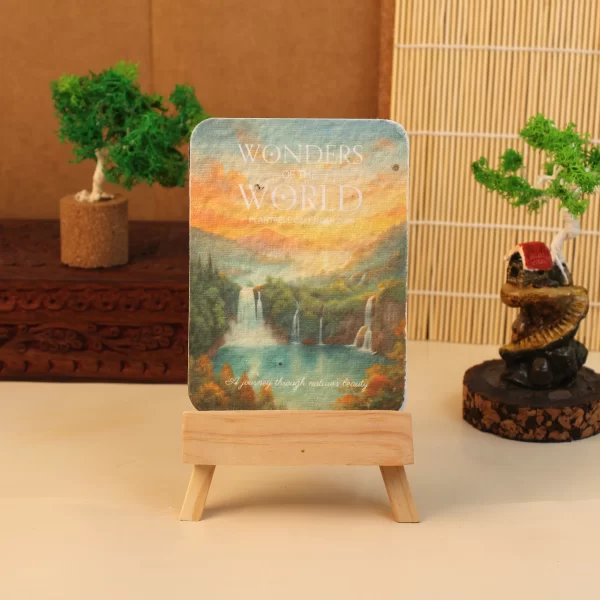 bioQ Plantable Calendar with Wooden Easel Stand | 3.5"x5" Eco-Friendly Calendar | 13 Seed Paper Flaps | Stunning Designs | BG61 - Image 8