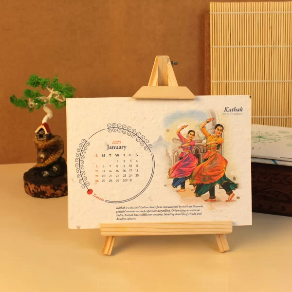 bioQ Plantable Desktop Calendar with Wooden A-Stand | 7"x5" Eco-Friendly Calendar | 13 Seed Paper Flaps | Stunning Designs | BG62 - Image 16