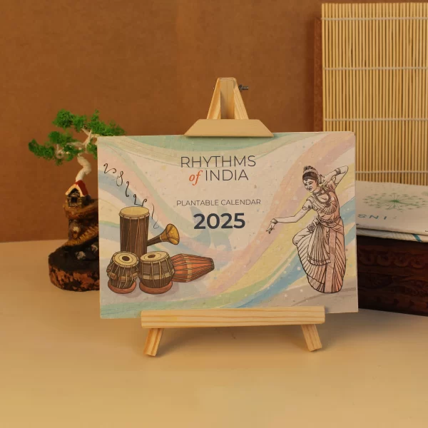 bioQ Plantable Desktop Calendar with Wooden A-Stand | 7"x5" Eco-Friendly Calendar | 13 Seed Paper Flaps | Stunning Designs | BG62 - Image 14