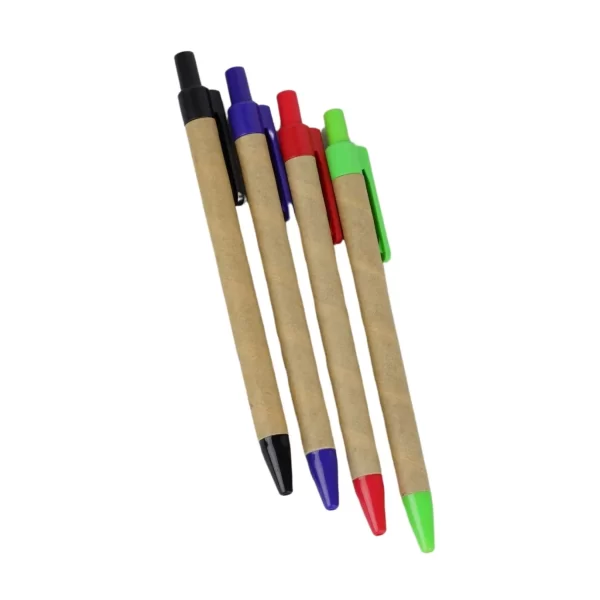 bioQ Green Click (Eco Click Pen) | Eco-Friendly Pen | Blue Ink | BQ10.2 | Quantity: 1 Pen | Recycled Paper Body - Image 2