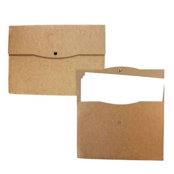 bioQ Kraft Pouch A4 | Eco-Friendly Document Holder | Sustainable Stationery for 50+ A4 Sheets | BQ22