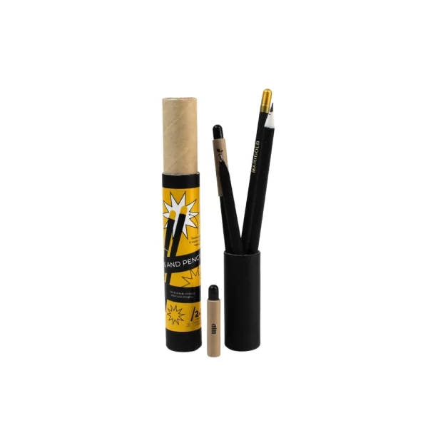 bioQ Prestige Pro 2+2 Combo Premium Plantable Pen & Pencils (Black Gold) | Eco-Friendly Combo | Blue Ink Pens | GZ14-P | Quantity: 1 Pack with 2 Pens and 2 Pencils | Recycled Paper Body | Paper Tube Packaging - Image 5